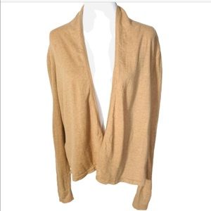 BCBG Maxazria Tan Wool Blend Cardigan Sweater